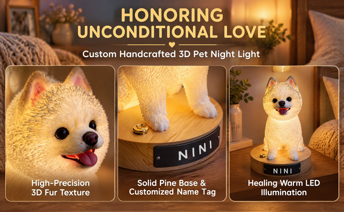 Custom 3D Pet Lamp From Photo