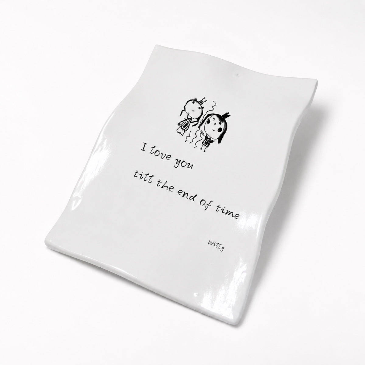 Custom Ceramic Letter Note Dish – Handwritten Message Keepsake Tray