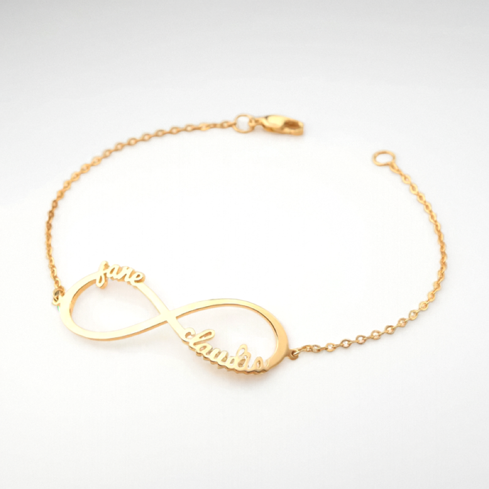 Personalized Infinity Bracelet with Multiple Names