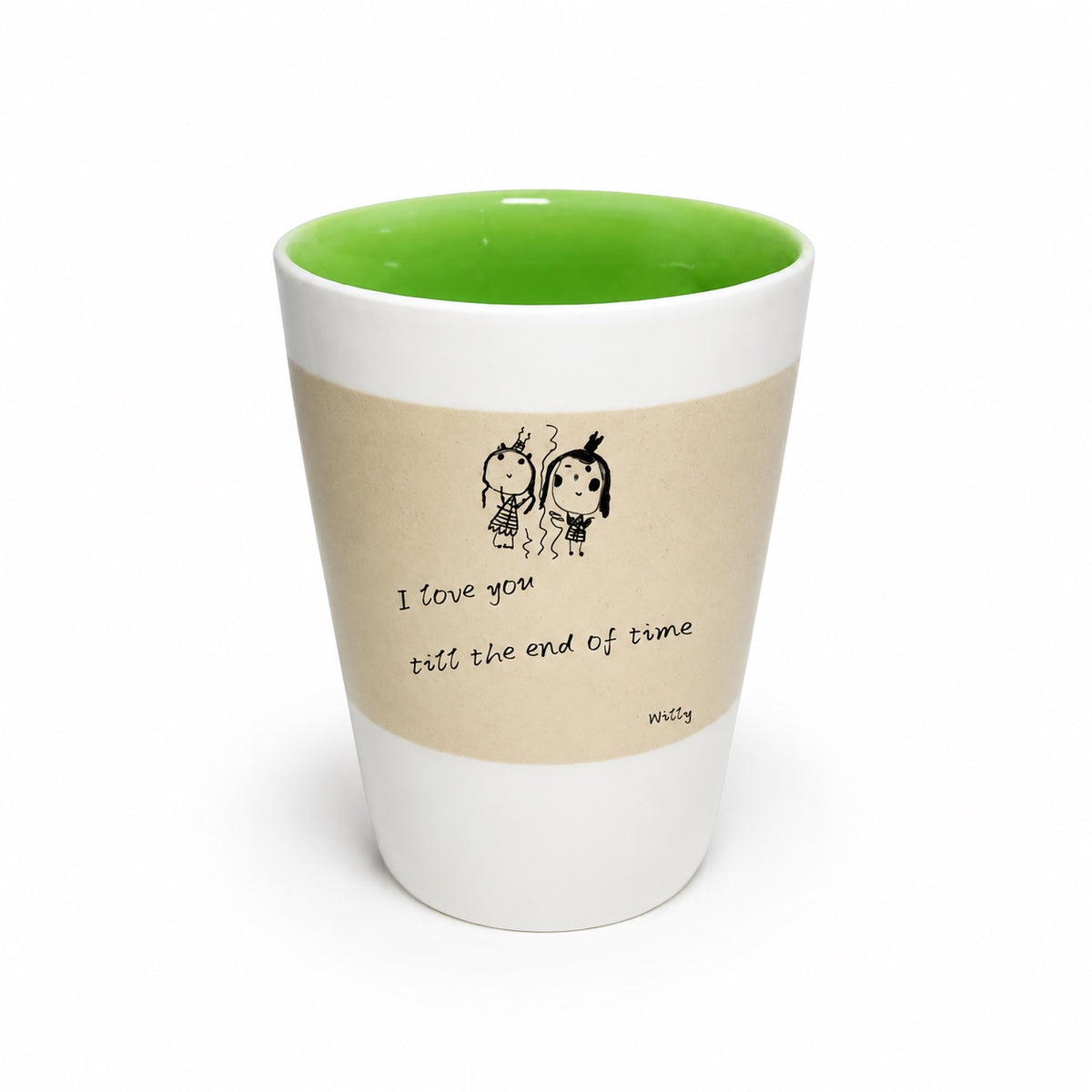 Custom Handwritten Letter Ceramic Mug – Personalized Handwriting & Artwork