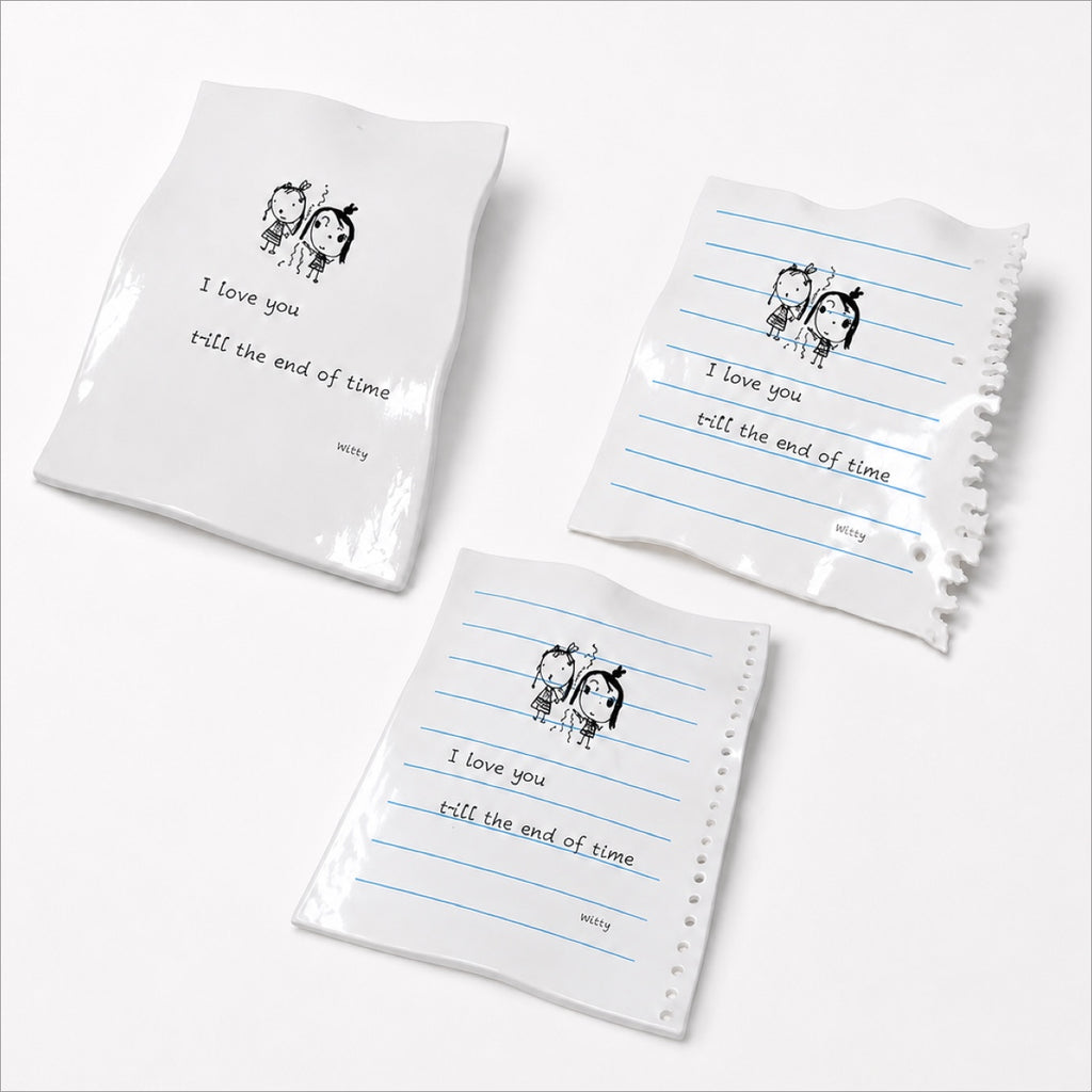 Custom Ceramic Letter Note Dish – Handwritten Message Keepsake Tray