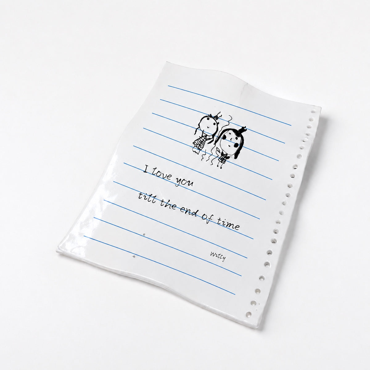 Custom Ceramic Letter Note Dish – Handwritten Message Keepsake Tray