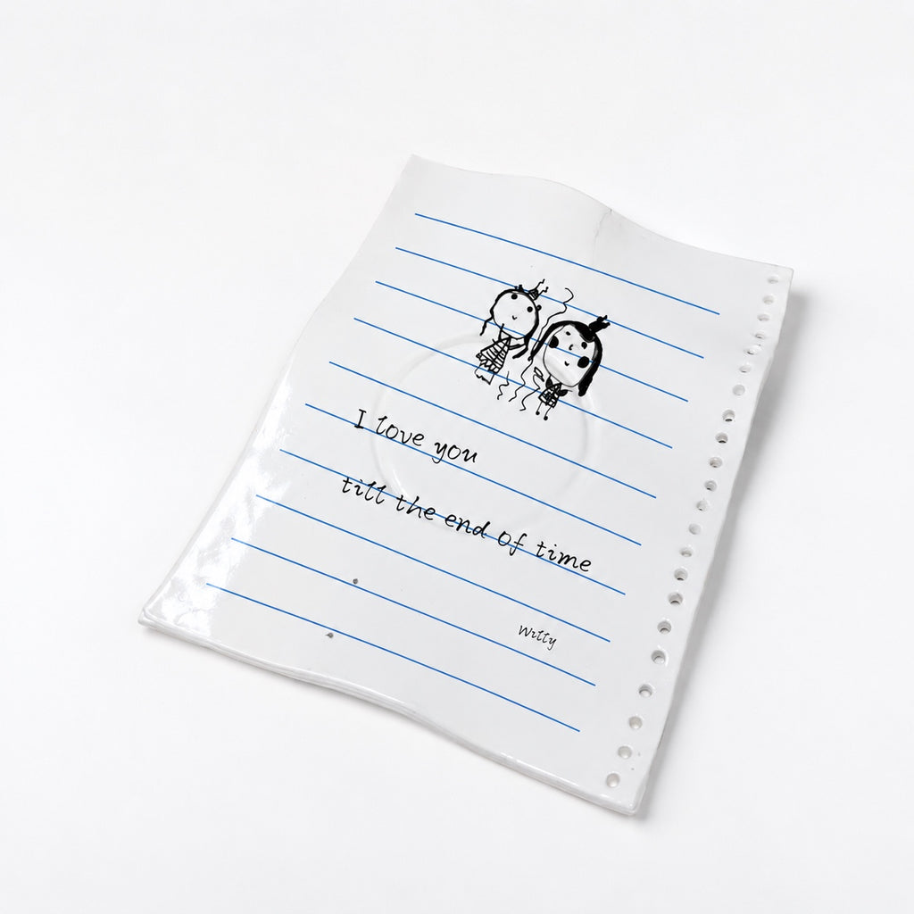 Custom Ceramic Letter Note Dish – Handwritten Message Keepsake Tray