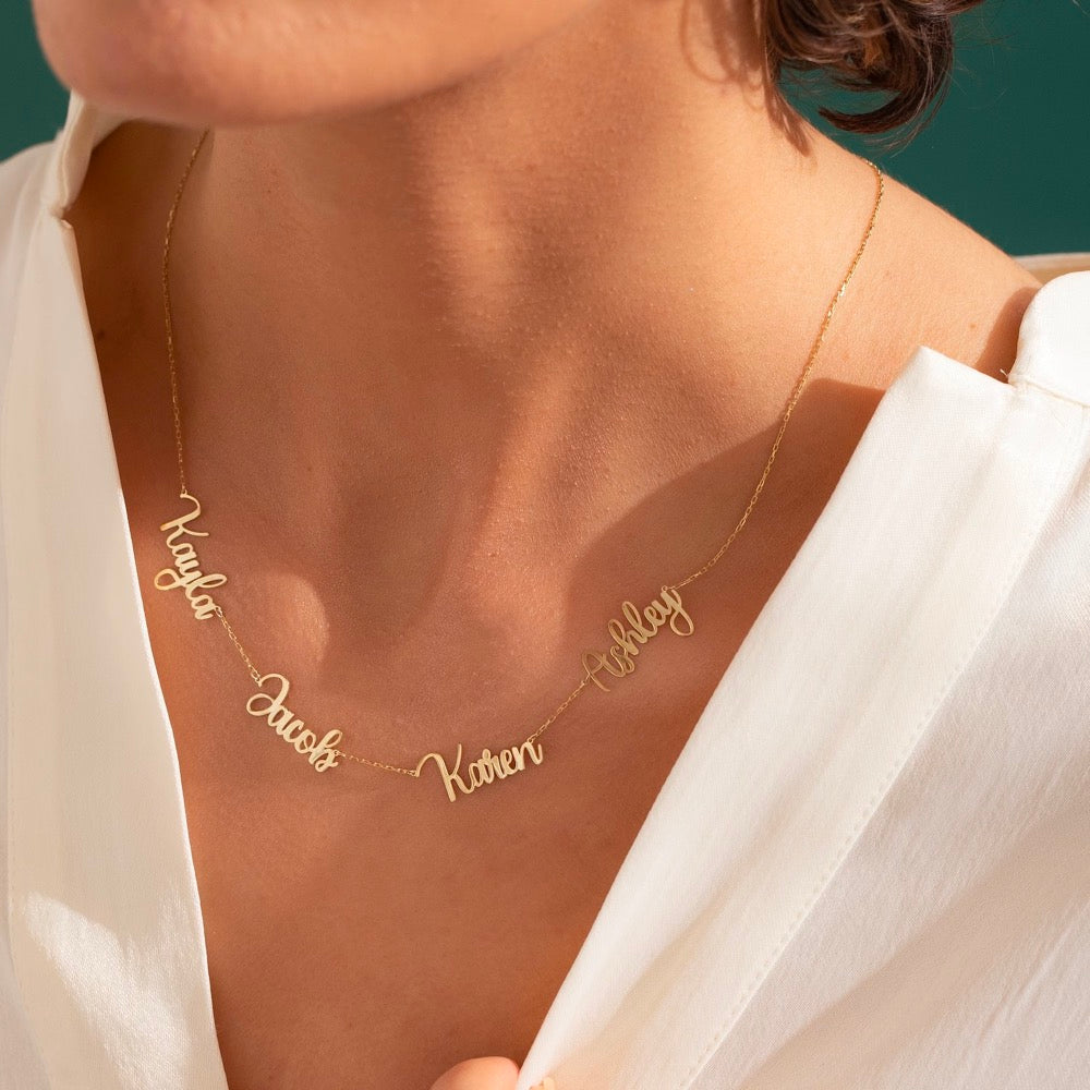 Handcrafted Multiple Name Necklace